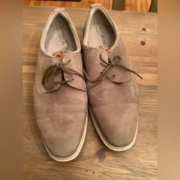 ECCO CS20 HYBRID  LEATHER OXFORD MOON ROCK CASHMERE EU 43 9-9.5 US LACE UP - Picture 3 of 10